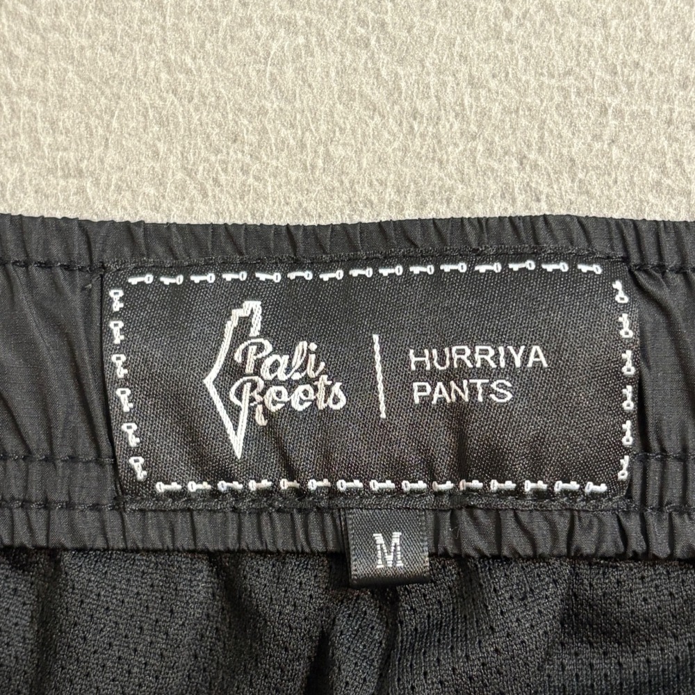Pali Roots Hurriya Pants Black Graphic Print Nylon Blend Track Pants Medium - Picture 5 of 11